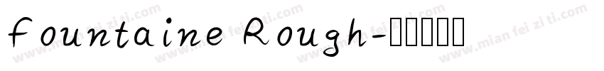 Fountaine Rough字体转换